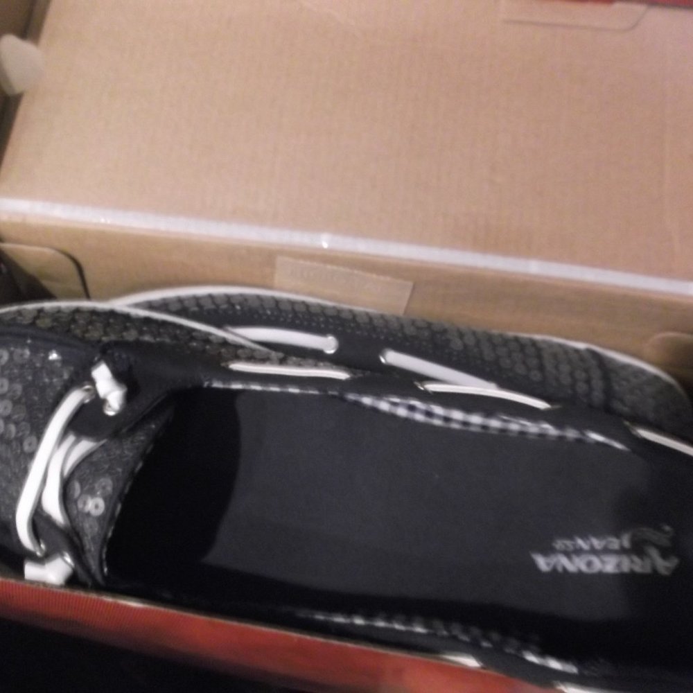 blue sequin flat shoes